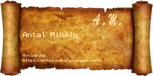 Antal Mihály névjegykártya